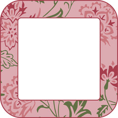 Pink flower frame