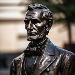 A statue of Abraham Lincoln - generative AI