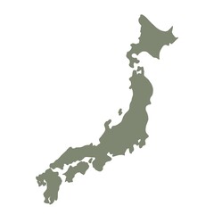 Green Japan map