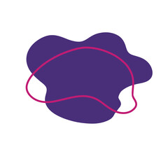 doodle decoration Blob purple 
