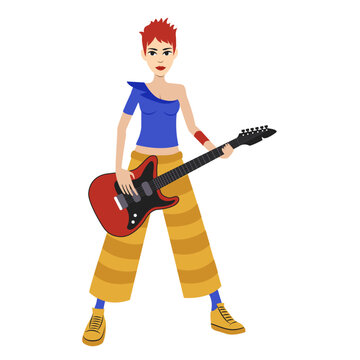 lofi music relax electro guitar interesting stylish clothes