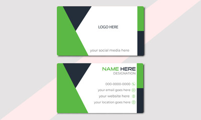 Vector illustration design. creative modern name card and presentation card with company logo.  Visiting card for personal use.