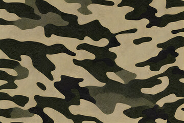 Fototapeta premium Beautiful texture of military camouflage. Generative AI