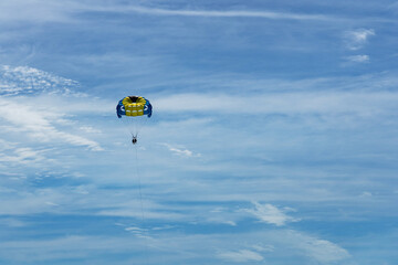 Parasailing in the Paradise Island, Bahamas