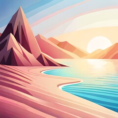 sunset on the beach