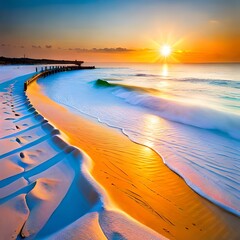 sunset on the beach
