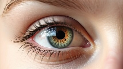 Obraz premium Photo of a striking blue and yellow eye in extreme close-up, cinematic scene