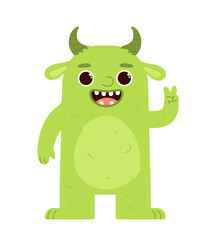 Cute green monster