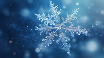 Close up snowflake