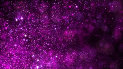 Obraz premium Abstract swarm of purple liquid buoyancy star particles. Elegant festive cosmic lights 3D illustration background. Vertical magic holidays backdrop and twinkling fairy dust slow motion wallpaper.