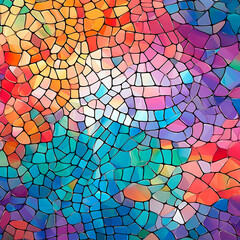 Background consisting of bright mosaics. High quality illustration Generative AI
