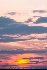 sunset in the sky