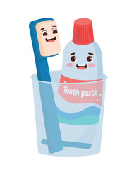 Toothbrush and toothpaste character
