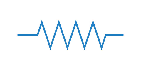 fixed resistor symbol icon in electricity. vector illustration. - obrazy, fototapety, plakaty