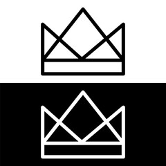 black and white crown icon