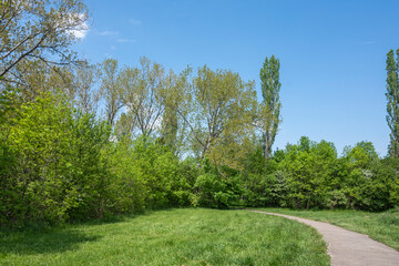 Spring view of South Park in city of Sofia, Bulgaria