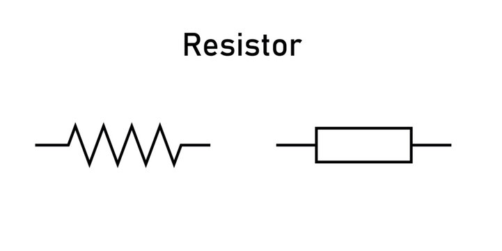 Fixed resistor symbol icon in electricity. vector illustration