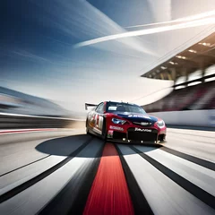 Photo sur Plexiglas F1 Racing sport car on circuit, Race supercar