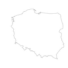 poland map icon vector