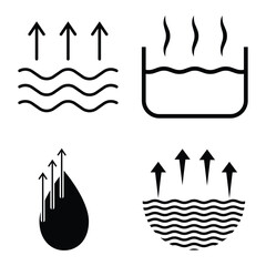 evaporating water icon vector