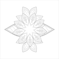 Obraz premium Coloring Book for adults. Hand drawn flowers in zentangle style for t-shirt design or tattoo and coloring book