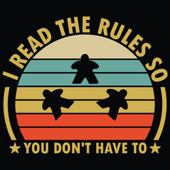I Read The Rules So You Don't Have To Vintage T-Shirt Design