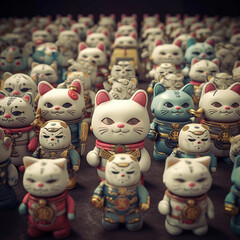 Fototapeta na wymiar Cat dolls in the market