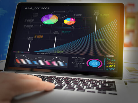 Data Analytic Dashboard Big data collection concept in any form.