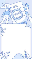 Job Interview People Flat Vector Concept Operation Hand Drawn Illustration
