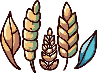 wheat png graphic clipart design