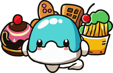 cute foods png graphic clipart design