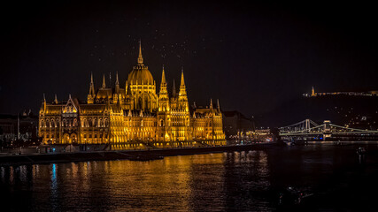 Naklejka premium Budapest, Hungary - Historical Hungarian Parliament Building