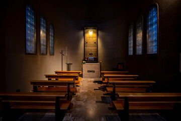 Montserrat, Catalonia, Spain - Chapel inside the Santa Maria de Montserrat Abbey