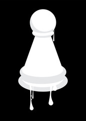 Pawn, chess piece Graffiti. Abstract modern street art decoration performed in urban painting style.