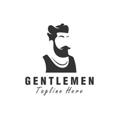male fashion vector illustration logo