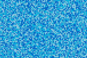 Blue mosaic pixel background. Blue mosaic pattern. Mosaic color gradient. Color sample of a pixel landscape.