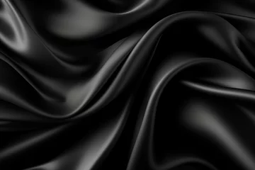 Fotobehang black silk satin background © Theo