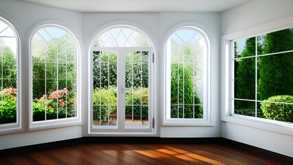 Windowsill Oasis: A View of the Lush Garden Outside