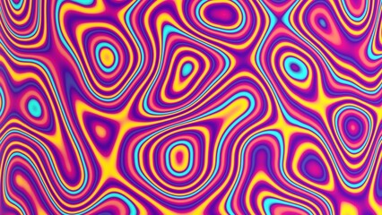 Fototapeta na wymiar Psychedelic wave background. Abstract horizontal with colorful waves. Liquid groovy background