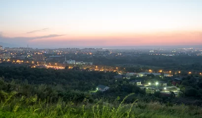 Foto op Canvas Panorama of the evening Almaty © nikitamaykov