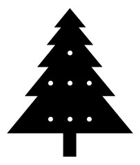 christmas tree vector isolated on white