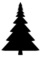 christmas tree vector isolated on white