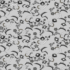 seamless cute floral flower design pattern on background