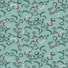 seamless cute floral flower design pattern on background