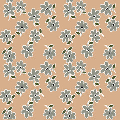 seamless flower design pattern on background