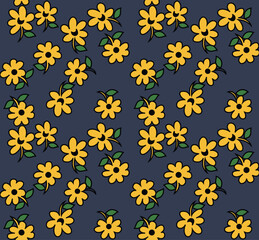 seamless flower design pattern on background