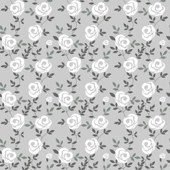 seamless vector flower design pattern on background