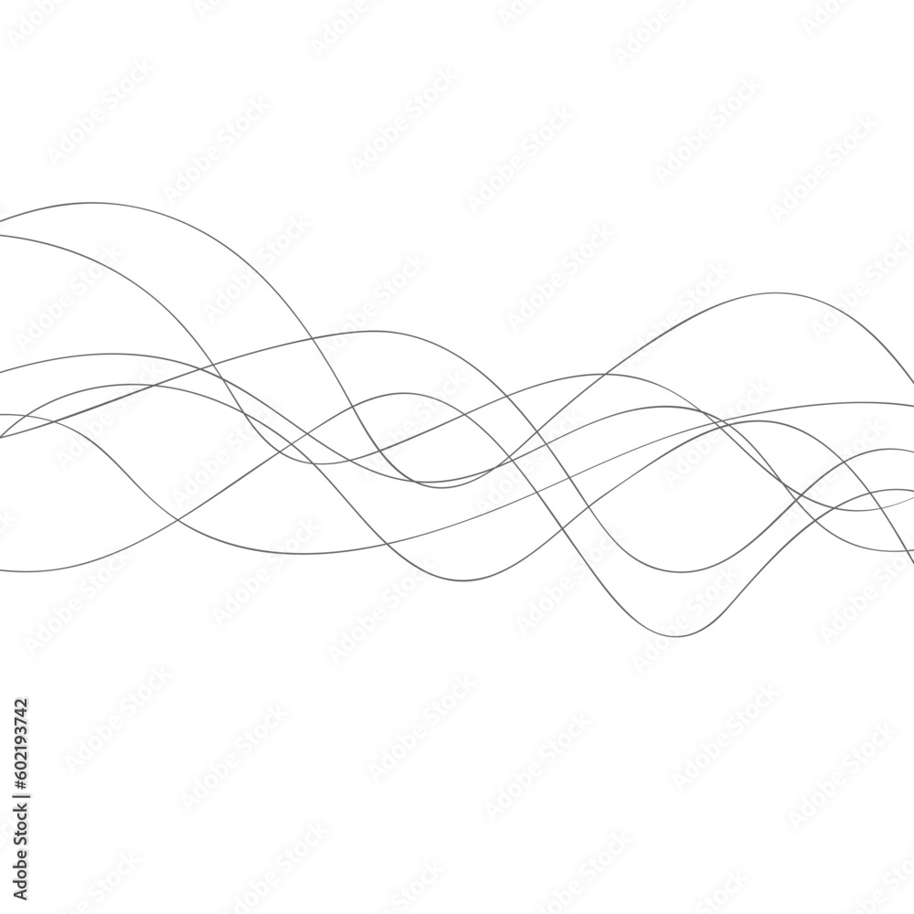 Poster abstract isometric wave thin line art pattern.