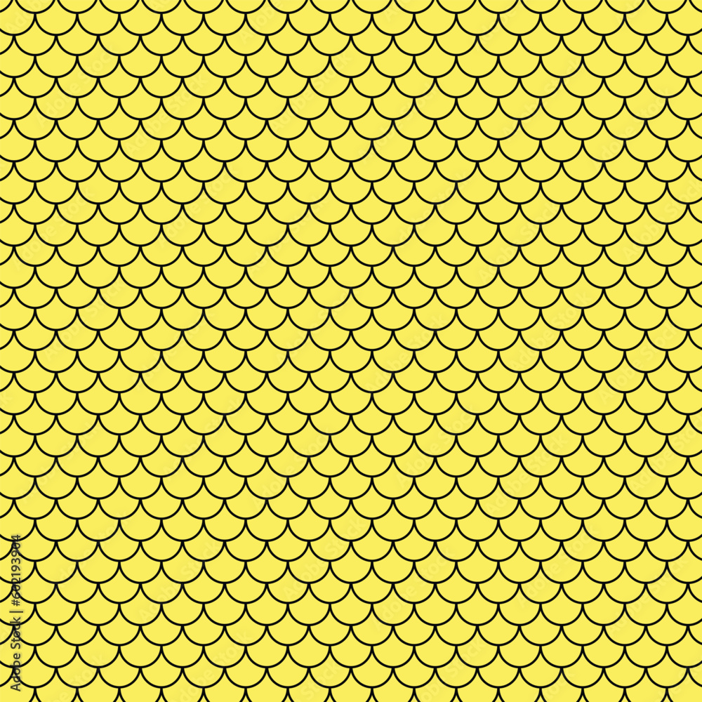 Poster abstract geometric mermaid scale pattern art.