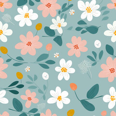 Obraz na płótnie Canvas A floral pattern - created with Generative AI technology